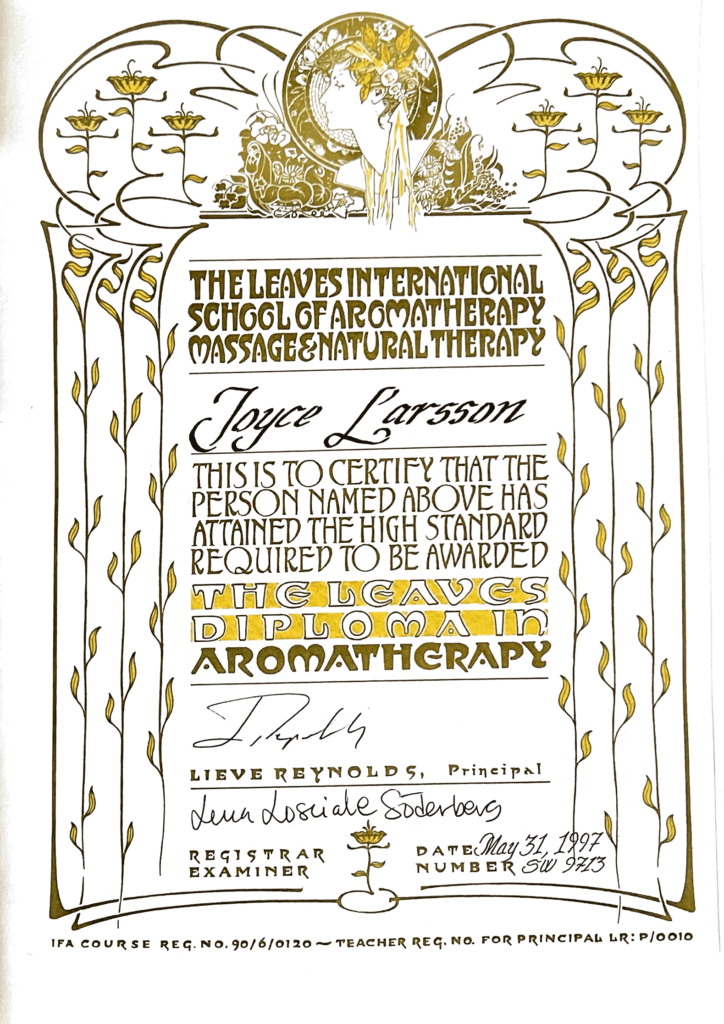 Joyce-Healthcare Aromatherapy Certified