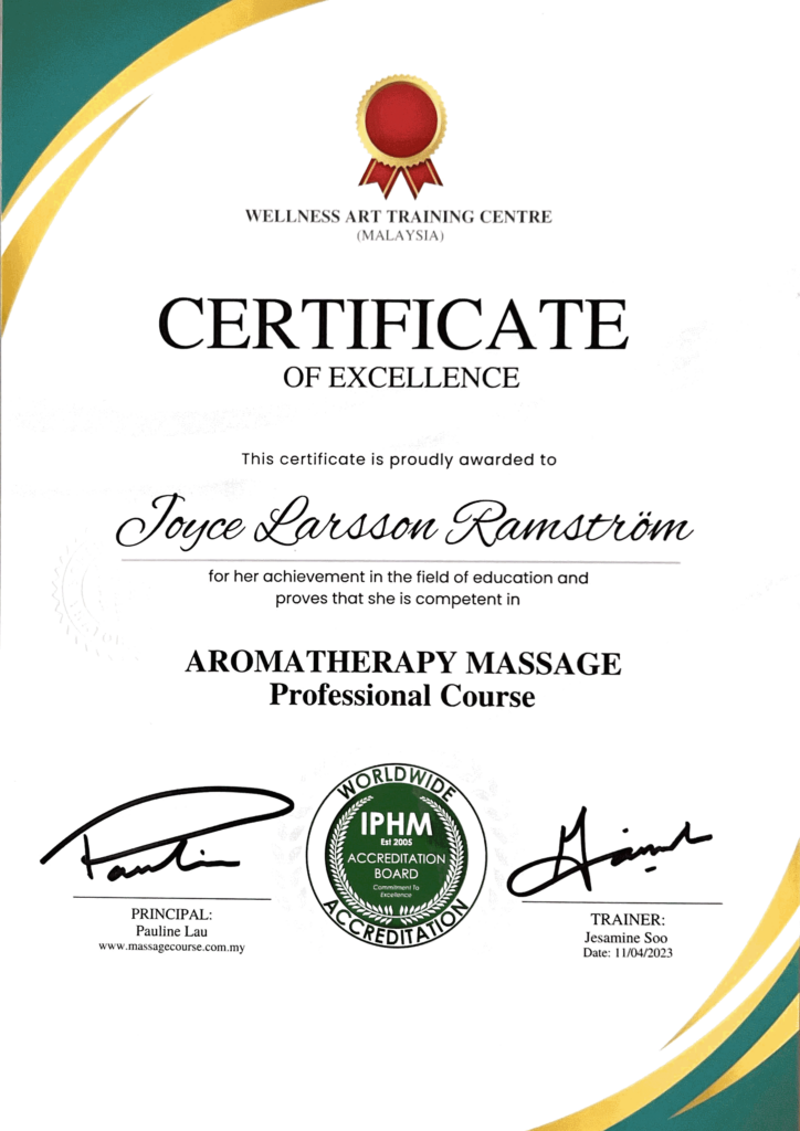 Joyce-Healthcare Aromatherapy Certified