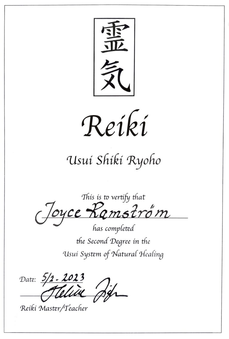 Joyce-Healthcare Reiki Master Certified